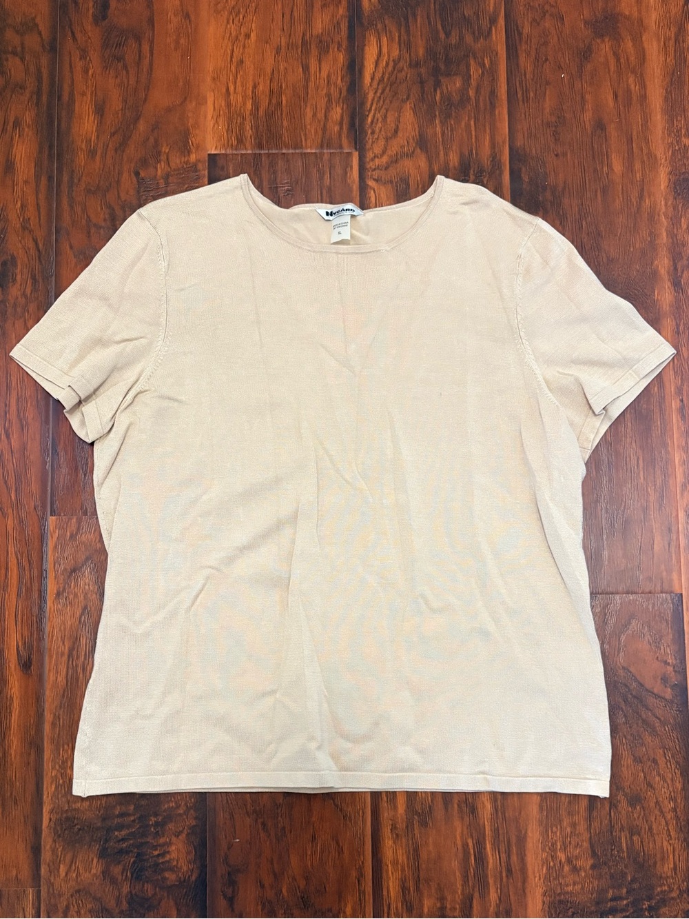 Nygard Collection Women’s XL Beige Short Sleeve Knit Top